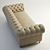 Elegant Chesterfield Sofa 3D model small image 3