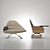 Stylish Ergonomic Chair: 1120 x 580 x 895 mm 3D model small image 2