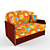 Cozy Kids Sofa Bed 3D model small image 1