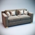 Cozy Velvet Sofa 3D model small image 1
