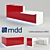 Modern Reception Desk by MDD 3D model small image 1