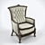 Elegant Vintage Armchair 3D model small image 1