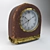 Vintage Leather-Trimmed Clock 3D model small image 1