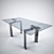 Contemporary Glass Top Cattelan Daytona Table 3D model small image 1
