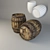 Rustic Wooden Barrel: Authentic Texture 3D model small image 1