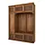Classic Walnut Antique Furniture 3D model small image 1