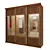 Classic Walnut Antique Wardrobe 3D model small image 1