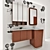 Luxurious Cerasa Suede: Elevate Your Bathroom 3D model small image 2