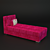 Glamour Accent Ottoman 3D model small image 1