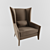 Luxury Velvet Fendi Casa Chair 3D model small image 2