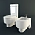 Hygienic Toilet Bidet: The Perfect Combo! 3D model small image 1