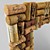 Wine Cork Frame Mirror 3D model small image 2