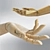 Artistic Wooden Hand Model 3D model small image 1