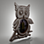 Wooden Owl Sculpture 3D model small image 2