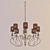 Elegant 8-Light Chandelier 3D model small image 1