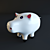 Adorable Piglet Statuette 3D model small image 1