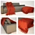 Cozy Couch Blankets 3D model small image 1