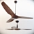 Eco-Luxe Bamboo Ceiling Fan 3D model small image 1
