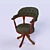 Italian-made Toscana Swivel Armchair 3D model small image 1