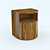  Sleek Arc Bedside Table 3D model small image 1