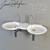 Formilia Spherik: Sleek and Stylish Suspended Ceramic Sink 3D model small image 1