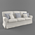 Elegant Provence Villa Sofa 3D model small image 1