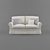 Provence Villa 2-Seater Sofa 3D model small image 2