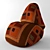 Title: Cozy Bean Bag Chair 3D model small image 1