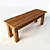 Dobrynia 1200: Durable Outdoor Bench 3D model small image 1