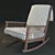 Vintage Wooden Rocking Chair 3D model small image 1