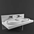 Modern Twin Washbasin 3D model small image 1