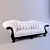 Classic Louvre Sofa - Elegant and Unique 3D model small image 1