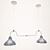 Scandika Dual Lamp: Sleek Metal Design 3D model small image 1
