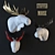 Gypsum Moose Head 3D model small image 1