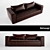 Bo Concept Mezzo: Elegant Leather Sofa 3D model small image 1