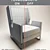 Sleek Danforth Chair, Modern Design 3D model small image 2