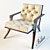 Elegant Athens Tufted Lounge Chair 3D model small image 2
