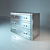 Vegas Dresser 3 Drawer Alu: Modern Elegance for Your Home 3D model small image 1