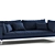 Sleek Saba Livingston Sofa 3D model small image 1