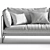 Sleek Saba Livingston Sofa 3D model small image 3