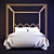 Wooden Framed Bed 3D model small image 1