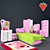 Dreamy Cupcake Furniture Collection 3D model small image 1