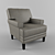 Sleek Rainer Armchair 3D model small image 1