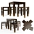 Stylish Japanese Furniture: Perfect for Cafes & Bars 3D model small image 1