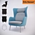 RO Chair: Elegant Comfort by Fritz Hansen 3D model small image 1