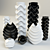 Elegant Ceramic Vase Set - Smoothed for Close-ups 3D model small image 1