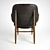 Retro Danish Lounge Chair 3D model small image 3