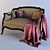 Compact Classic Sofa 3D model small image 1