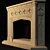 Gothic Stone Fireplace 3D model small image 2