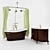 Classic Bathroom Set 3D model small image 1